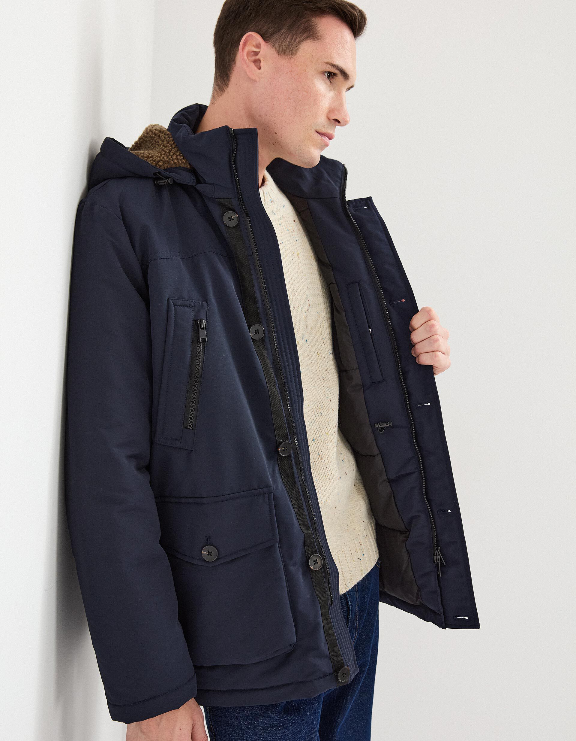 Comprar Online Parka com Capuz, Homem, Azul Escuro