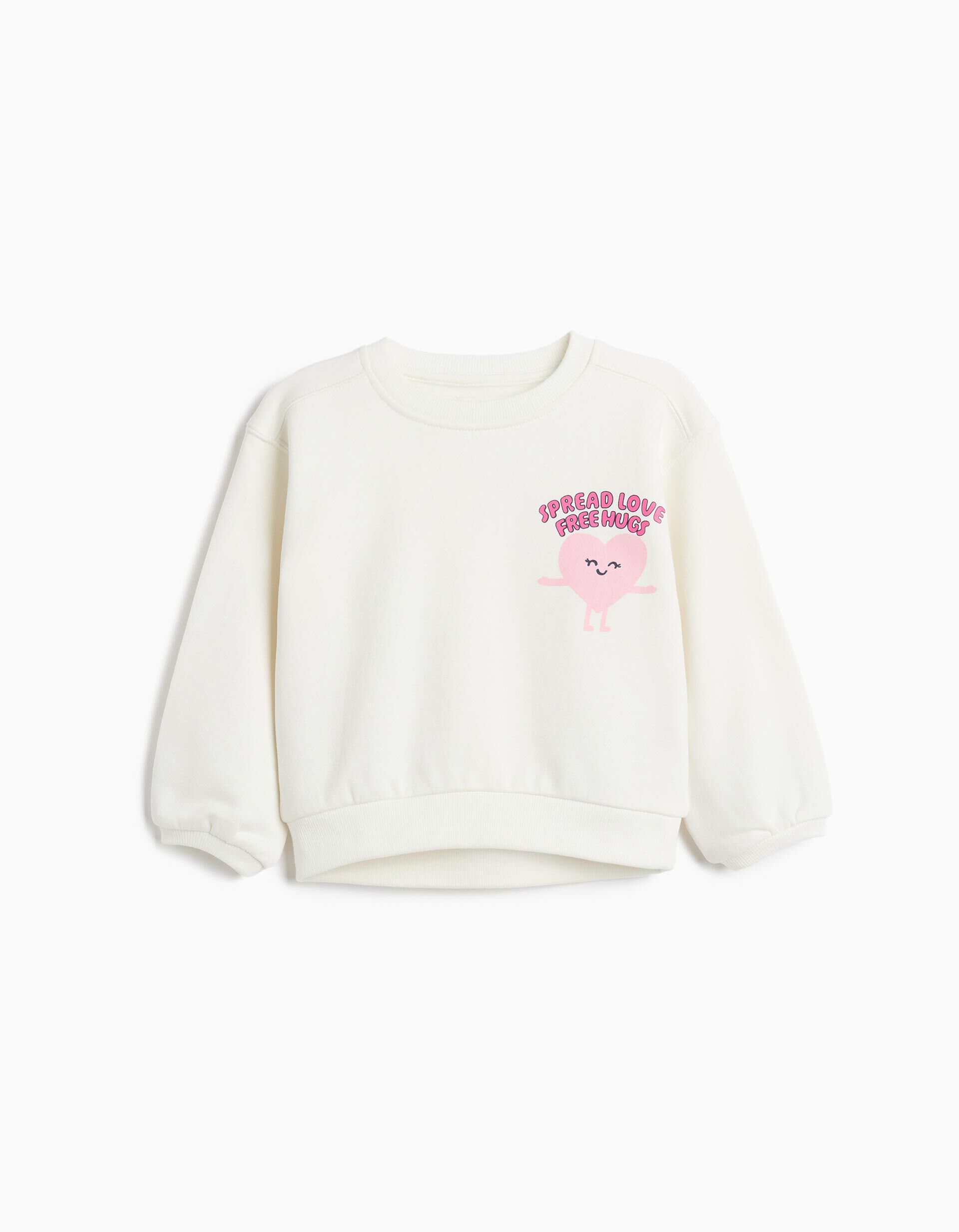 Comprar Online Sweatshirt De Felpa Estampada, Menina, Branco