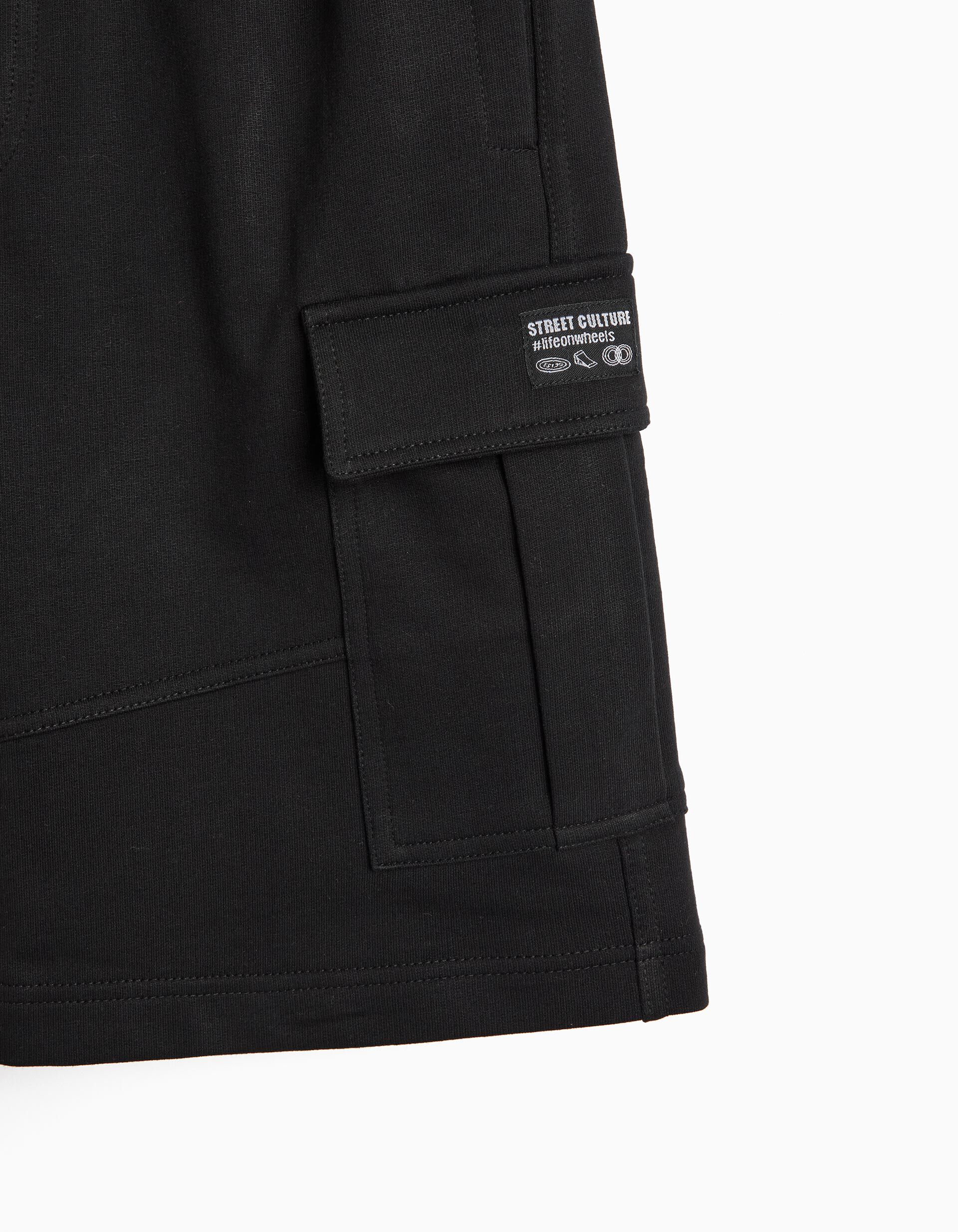 Comprar Online Calg&otilde;es De Felpa Cargo, Menino, Preto 