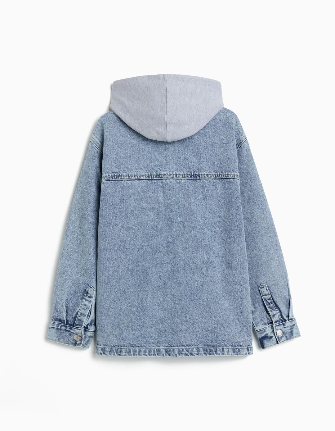 Sobrecamisa de Ganga com Capuz, Menino, Azul Claro