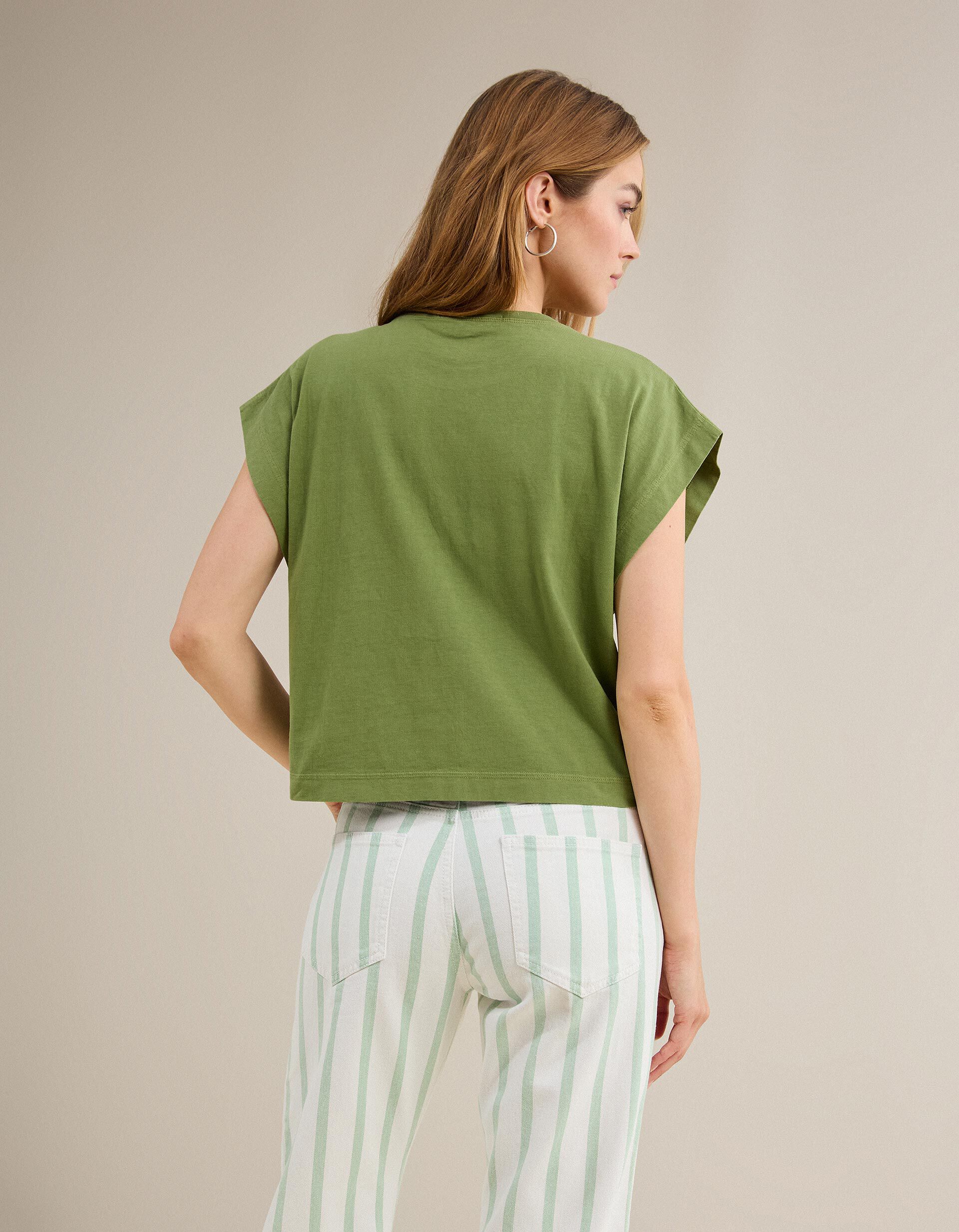 Comprar Online T-shirt Com Bolso, Mulher, Verde