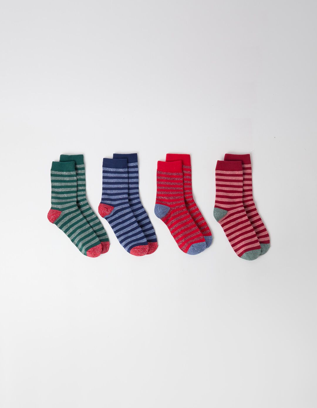 Pack 4 Pares De Meias, Mulher, Vermelho Escuro