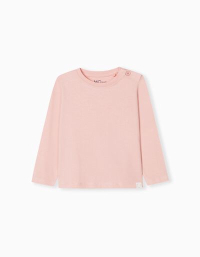Long Sleeve T-shirt, Baby Girls, Light Pink