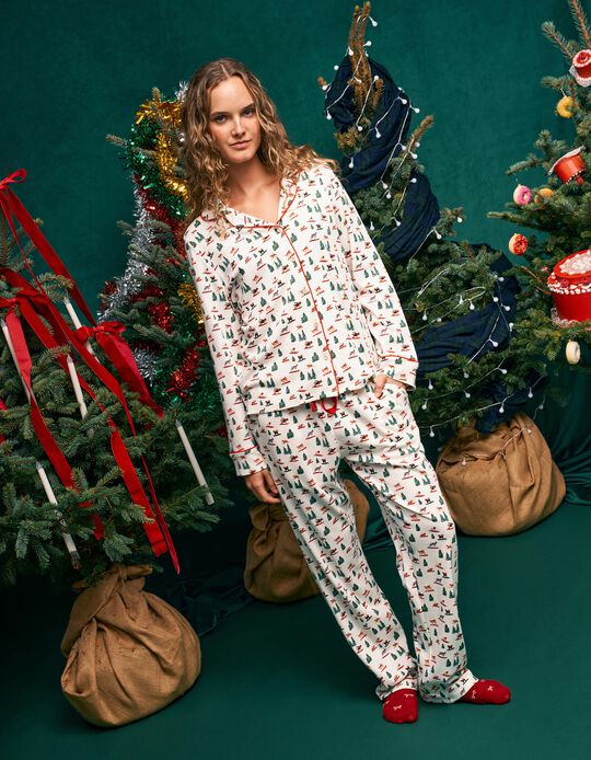 Comprar Online Pijama Camiseiro De Natal, Mulher, Branco