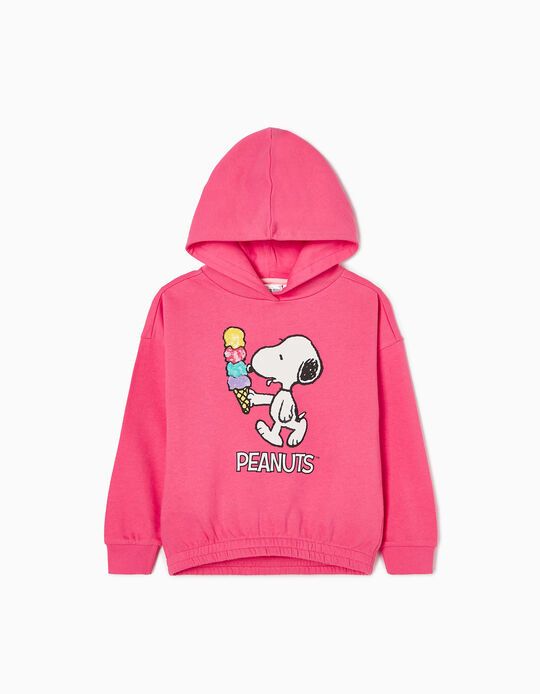 Hooded Sweatshirt for Girls 'Snoopy', Pink