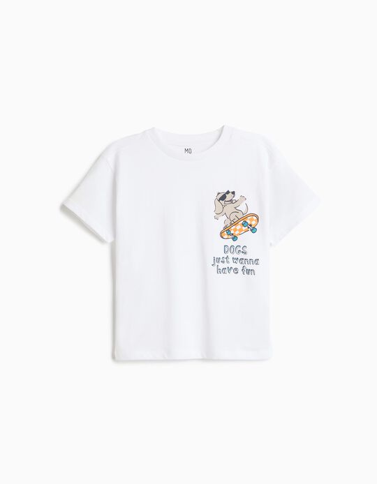 Comprar Online T-shirt Estampada, Menino, Branco