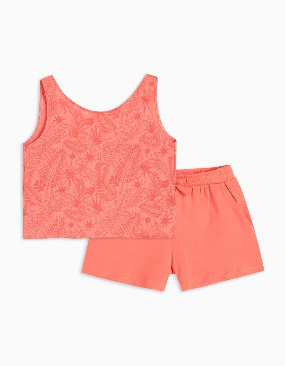 Sleeveless T-shirt + Shorts Set, Girls, Pink