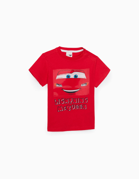 T-Shirt para Bebé Menino 'Lightning McQueen', Vermelho
