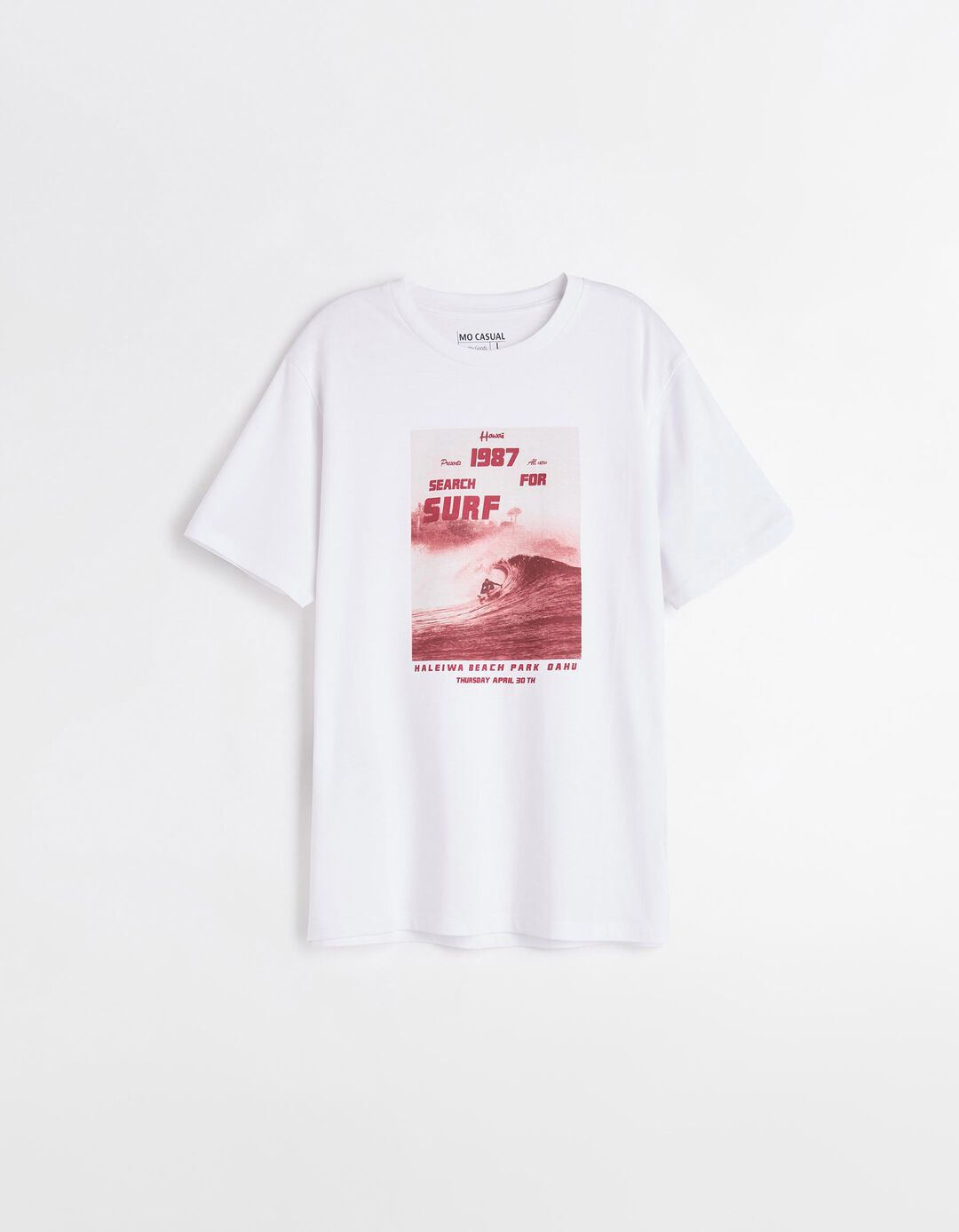T-shirt Jersey Estampado, Homem, Branco 