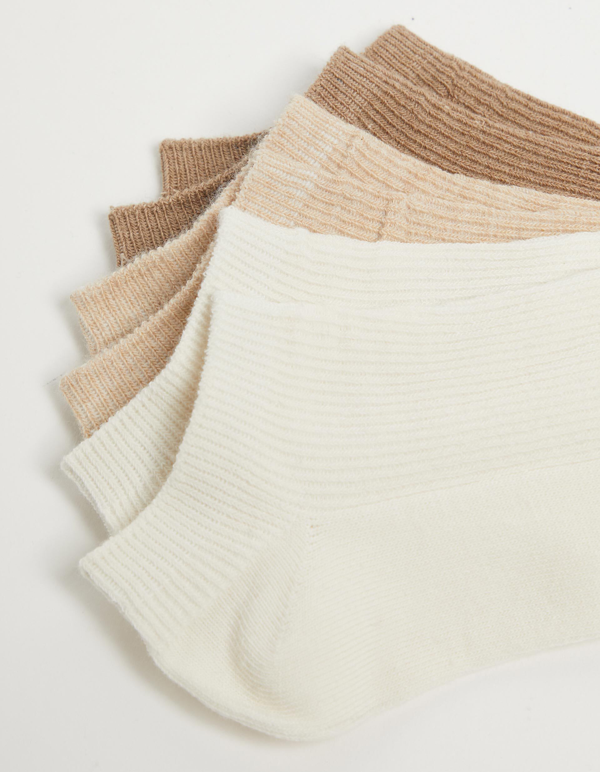 Comprar Online Pack 3 Pairs of Ankle Socks, Women, Beige