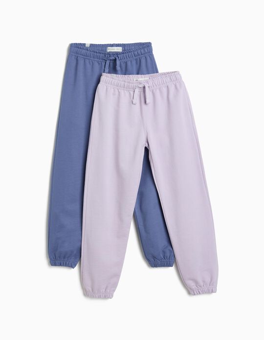 Comprar Online Pack 2 Joggers de Felpa, Menina, Azul