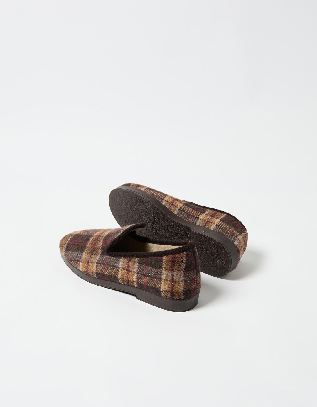 Pantufa Xadrez, Homem, Castanho 