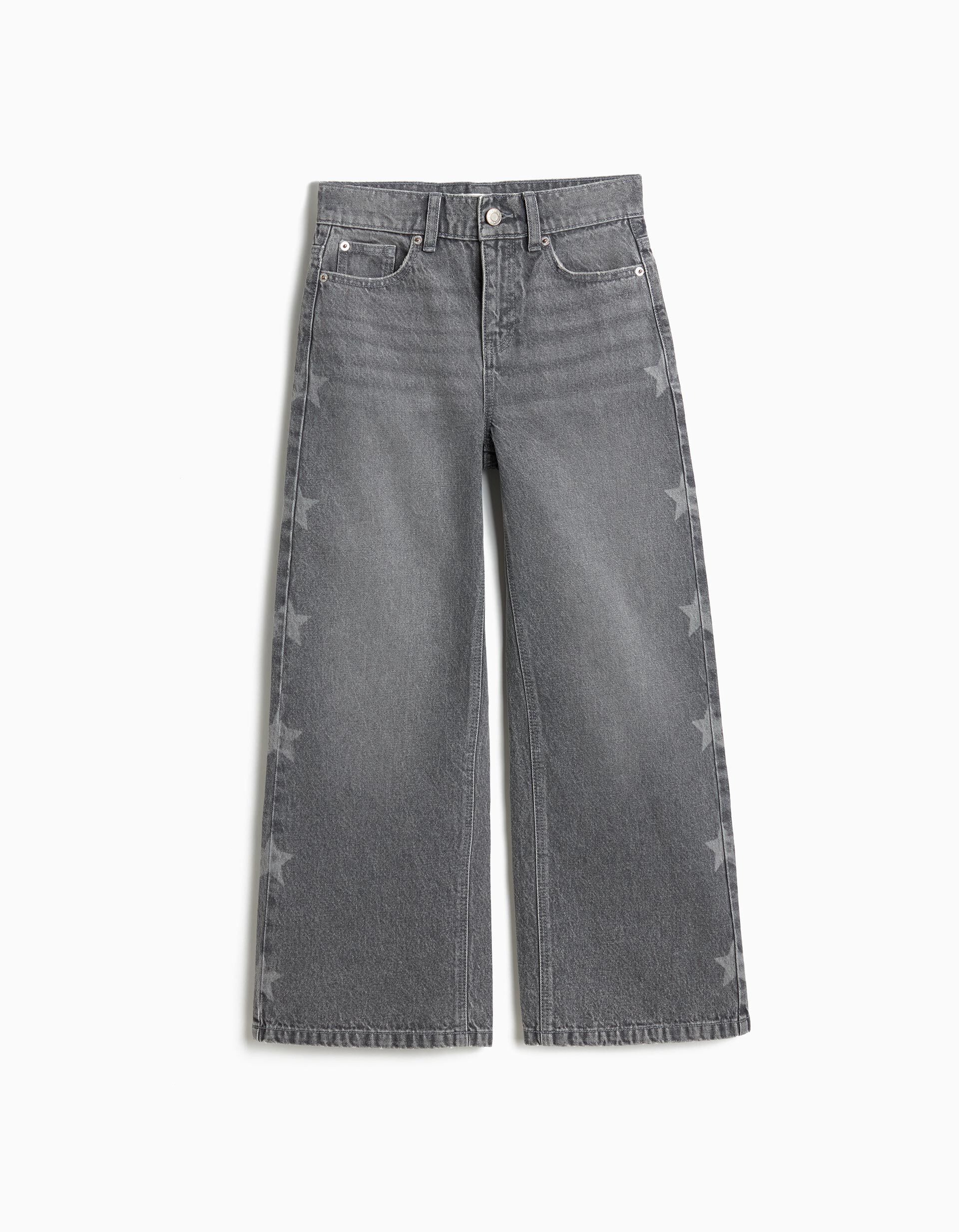 Comprar Online Cal&ccedil;as de Ganga 'Wide Leg' Estrelas, Menina, Cinzento