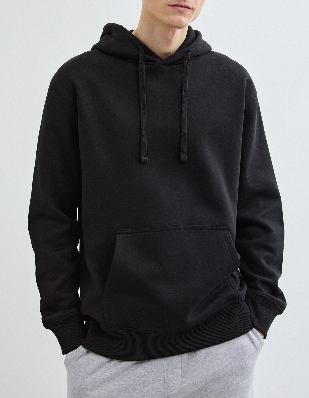 Sweatshirt com Capuz, Homem, Preto