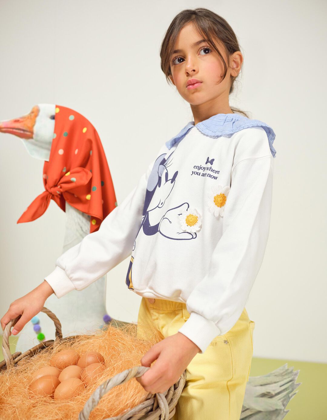 Sweatshirt de Felpa 'Minnie' &copy;Disney, Menina, Branco