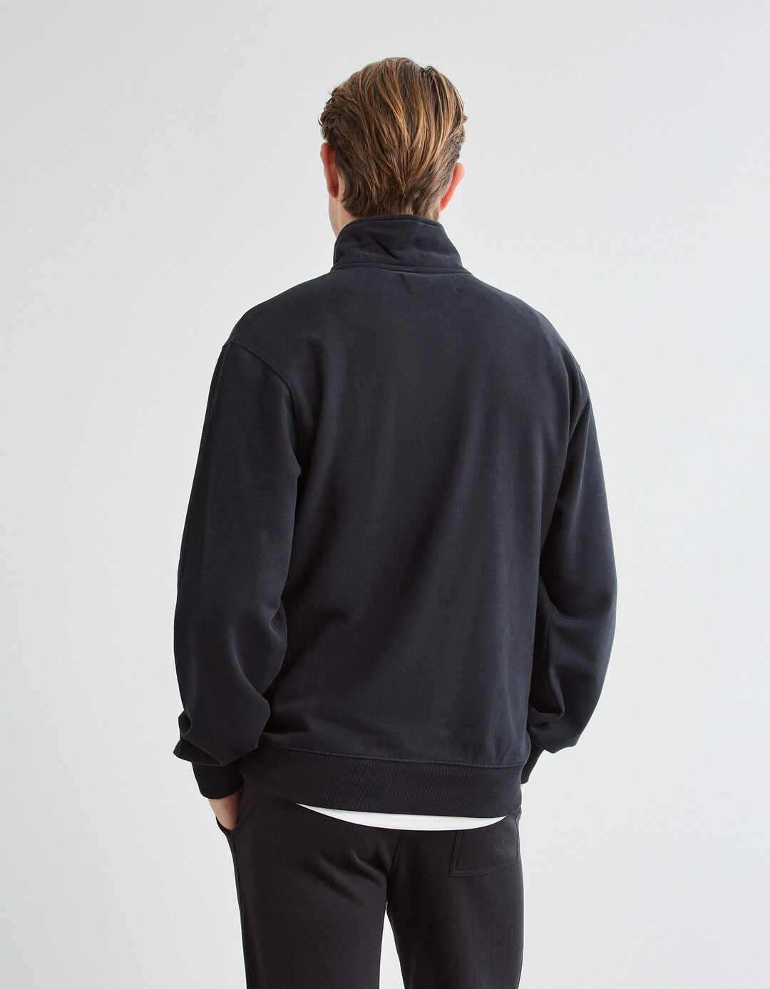 Sweatshirt com Fecho, Homem, Preto