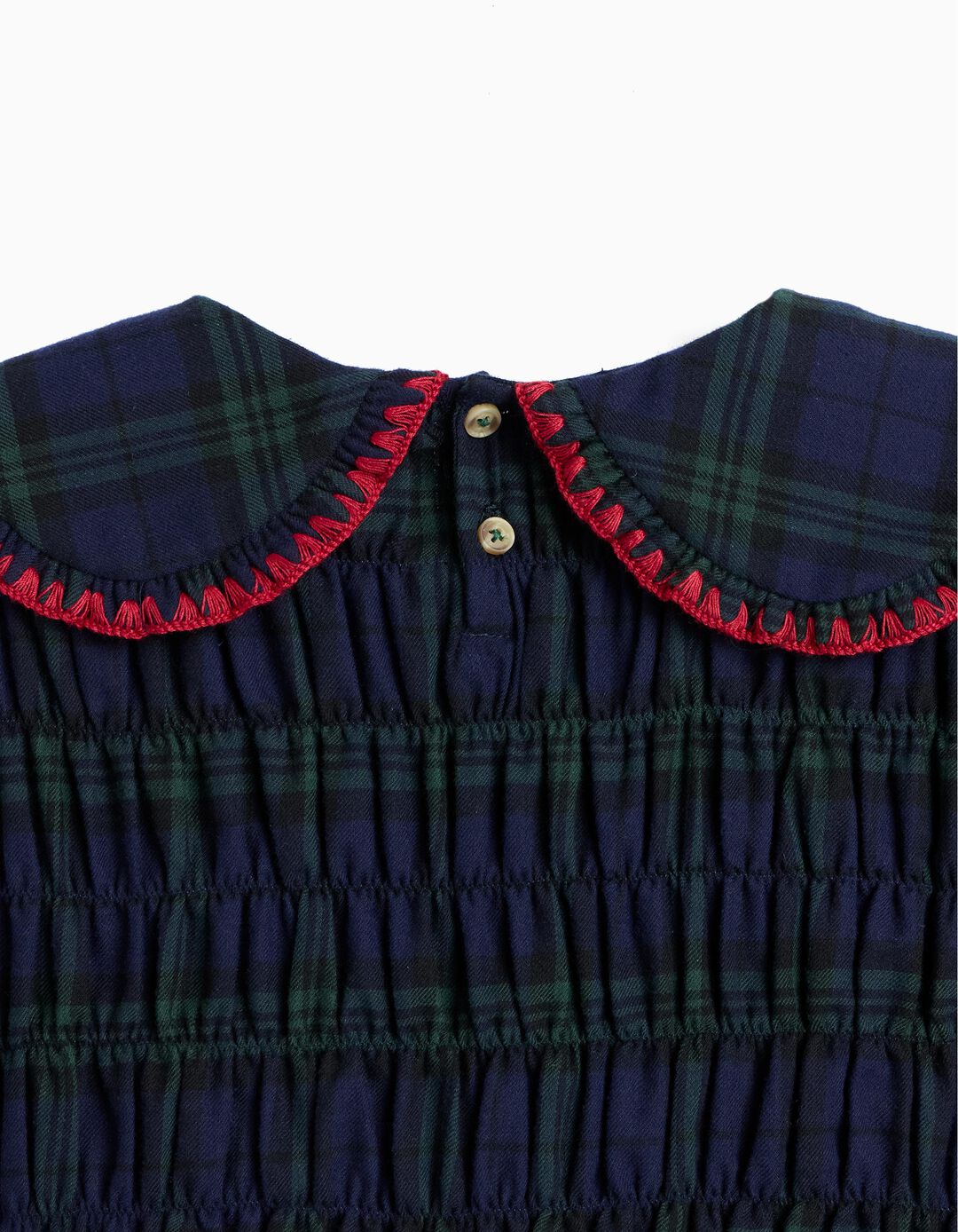 Blusa Smock, Menina, Verde Escuro