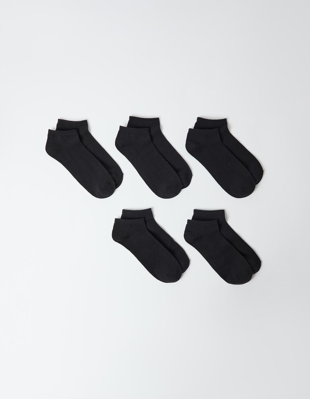 Pack 5 Pares de Meias Invis&iacute;veis, Homem, Preto