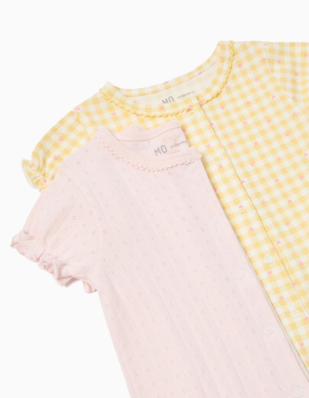 Pack 2 Macac&otilde;es, Menina, Rosa Claro