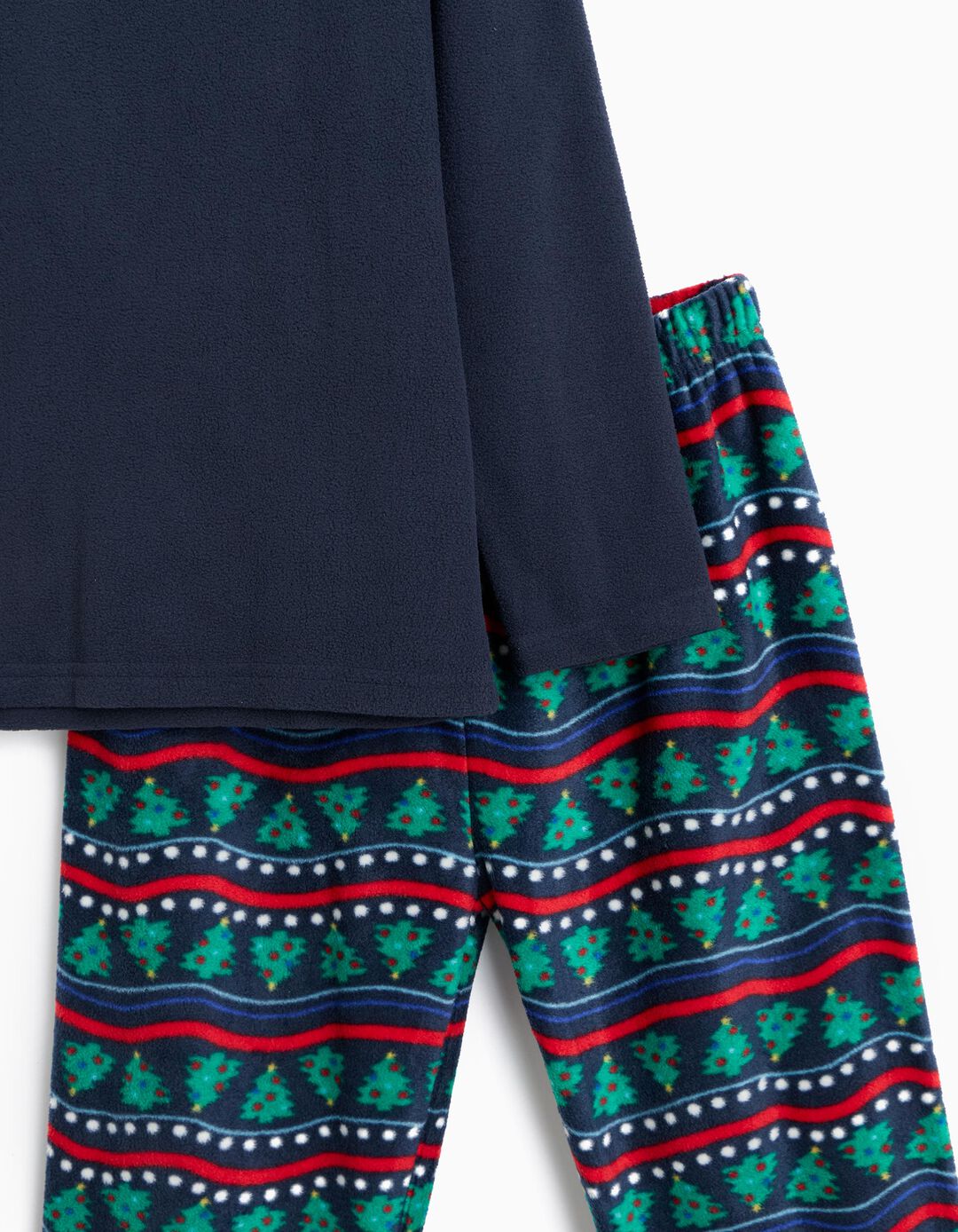 Pijama Polar De Natal, Menino, Azul Escuro
