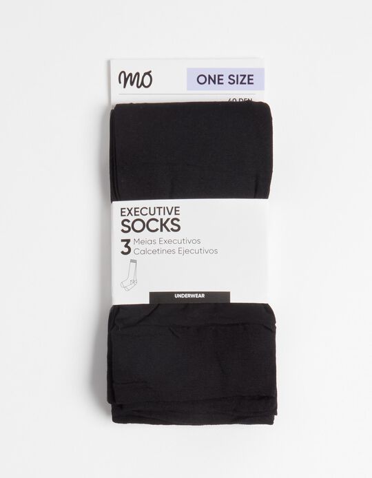 Comprar Online Pack 3 Pares de Meias Executivo, Homem, Preto