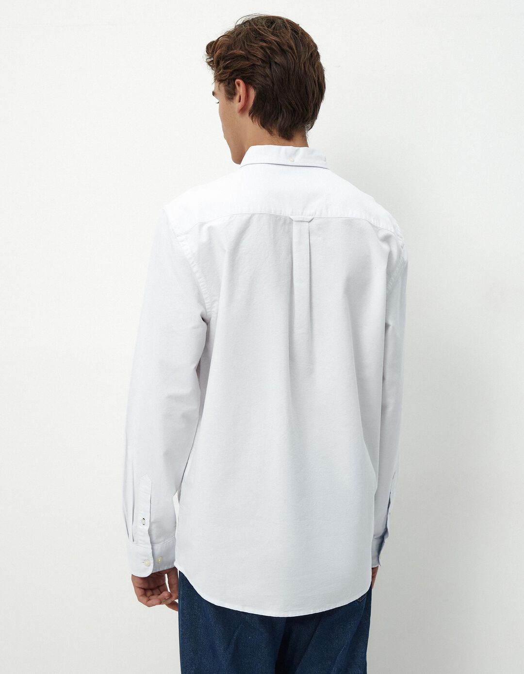 Camisa de Manga Comprida Oxford, Homem, Branco