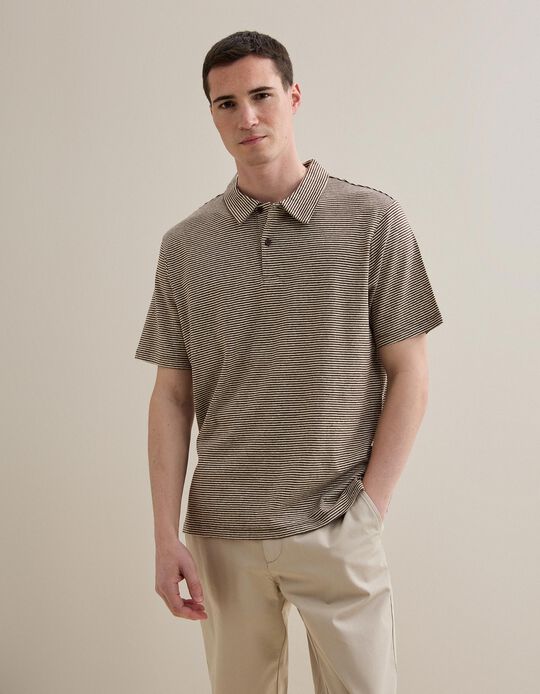 Comprar Online Polo Jersey, Homem, Castanho Escuro