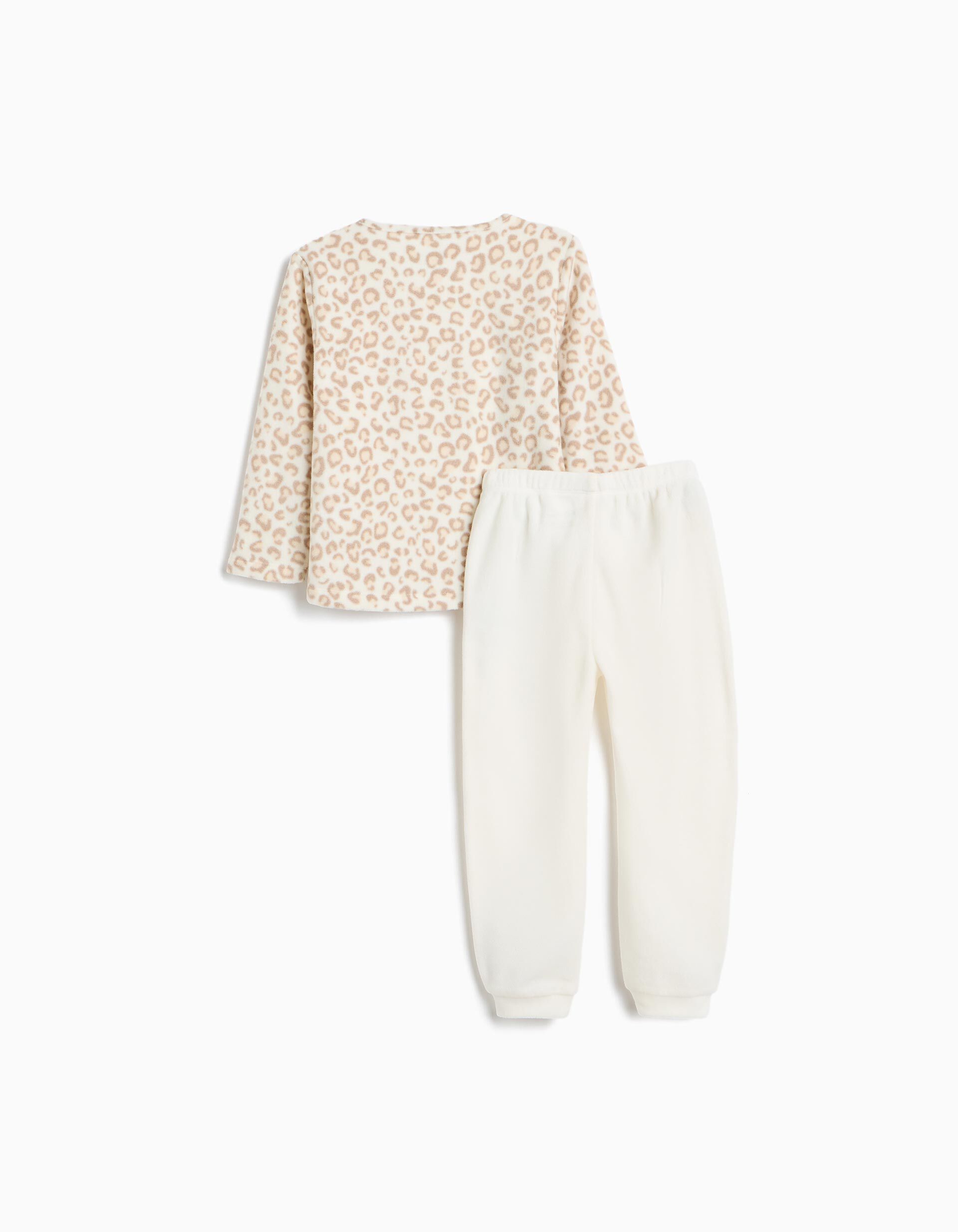Comprar Online Pijama Polar Animal Print, Menina, Bege Claro
