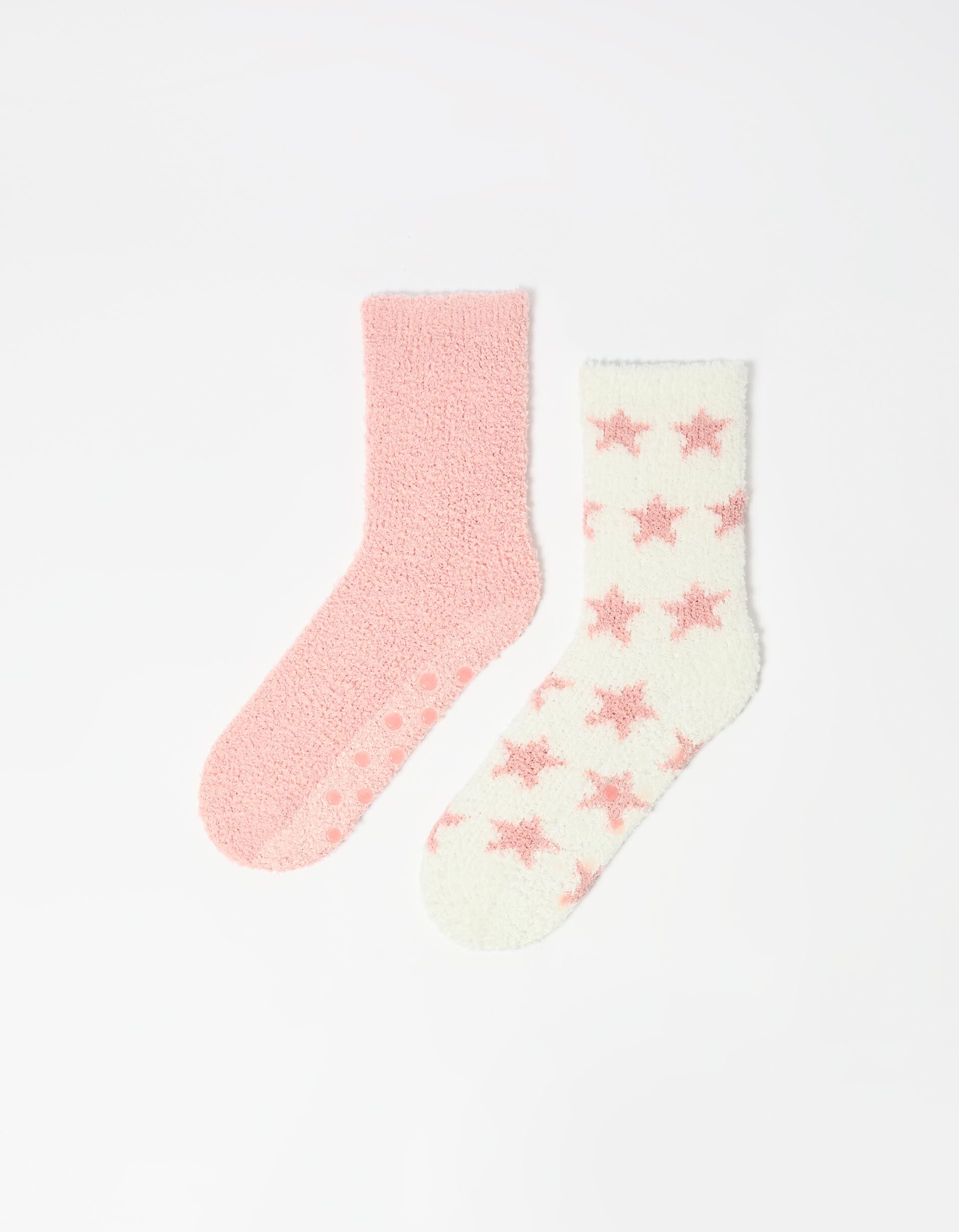 Comprar Online Pack 2 Pares de Meias Antiderrapantes, Mulher, Branco