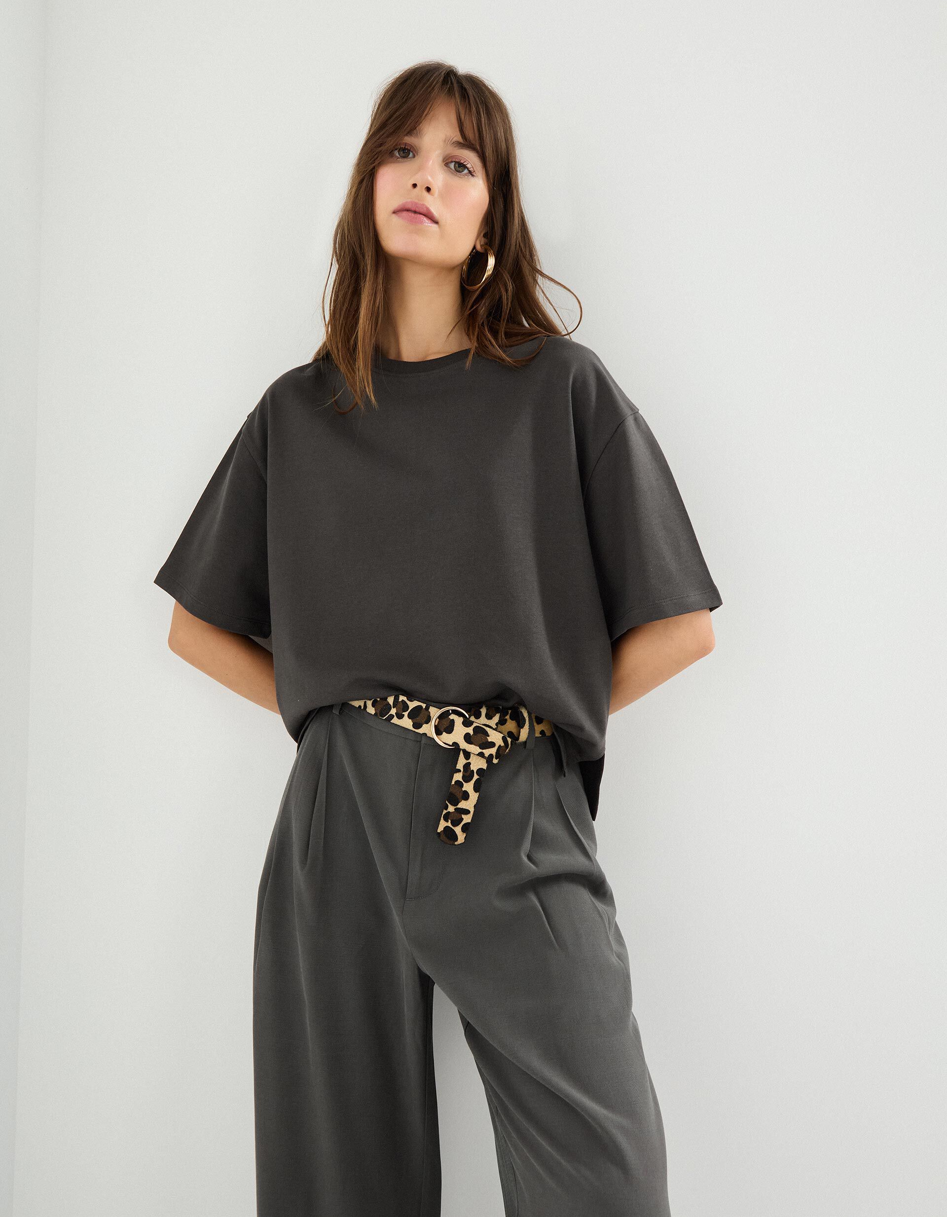 Comprar Online T-shirt, Mulher, Cinzento Escuro 