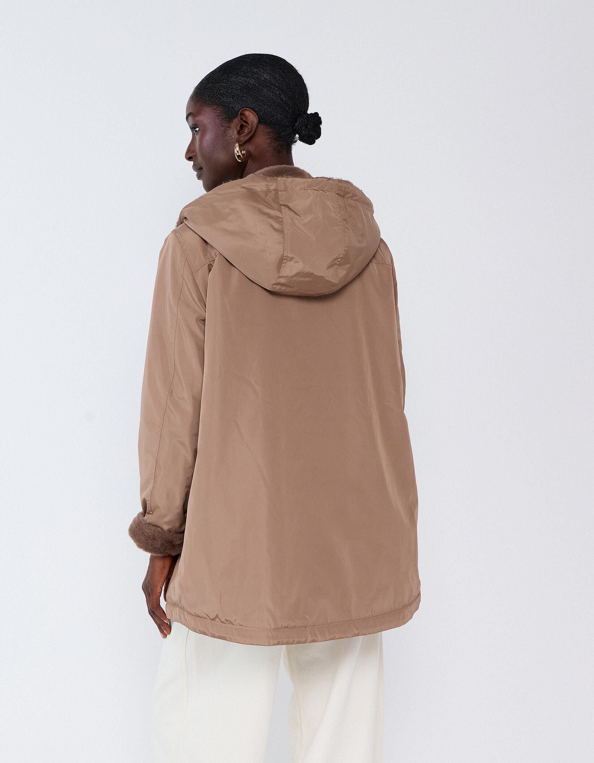 Comprar Online Parka Revers&iacute;vel, Mulher, Bege Escuro