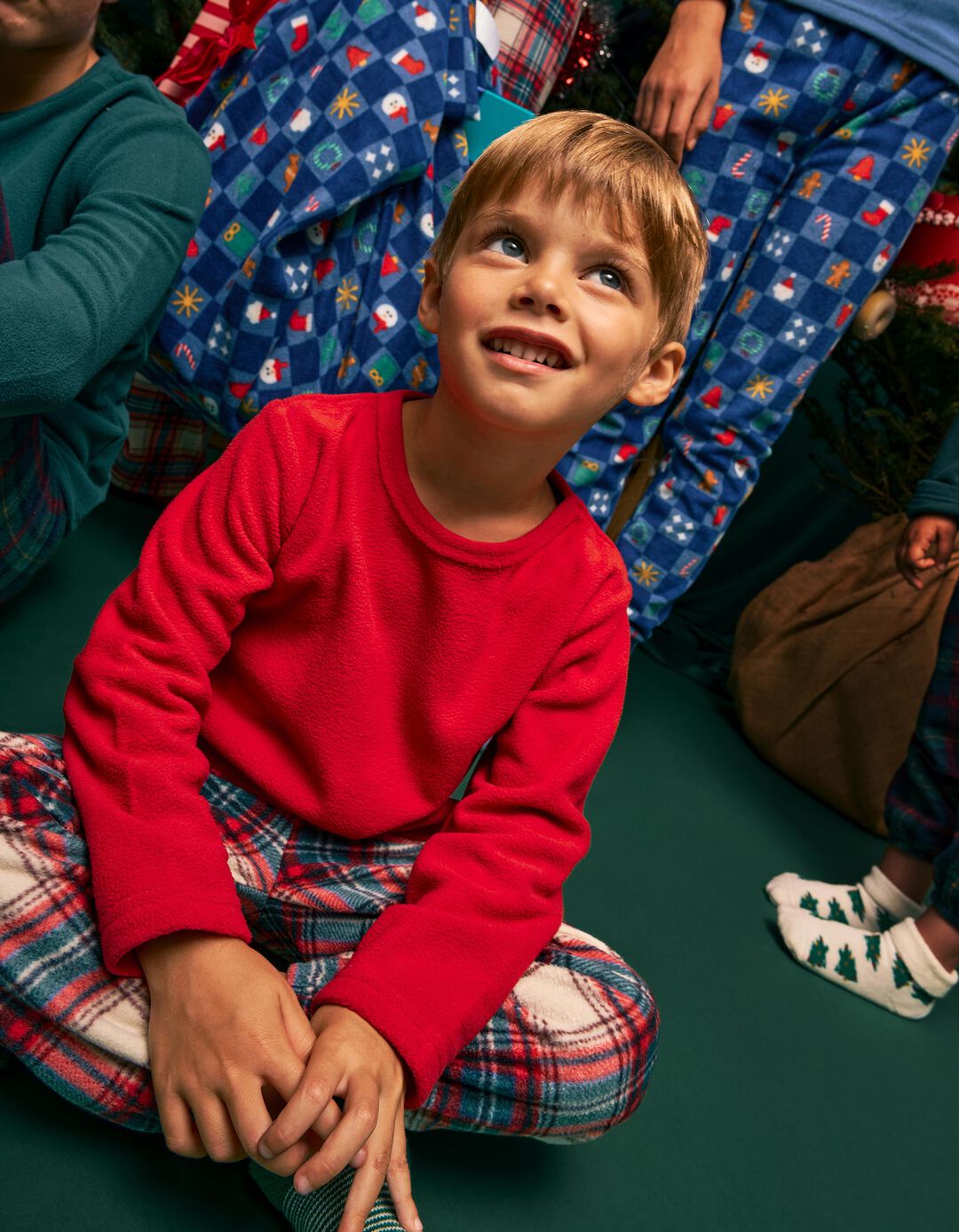 Pijama Polar De Natal, Beb&eacute;, Vermelho Escuro