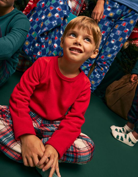 Comprar Online Pijama Polar De Natal, Beb&eacute;, Vermelho Escuro