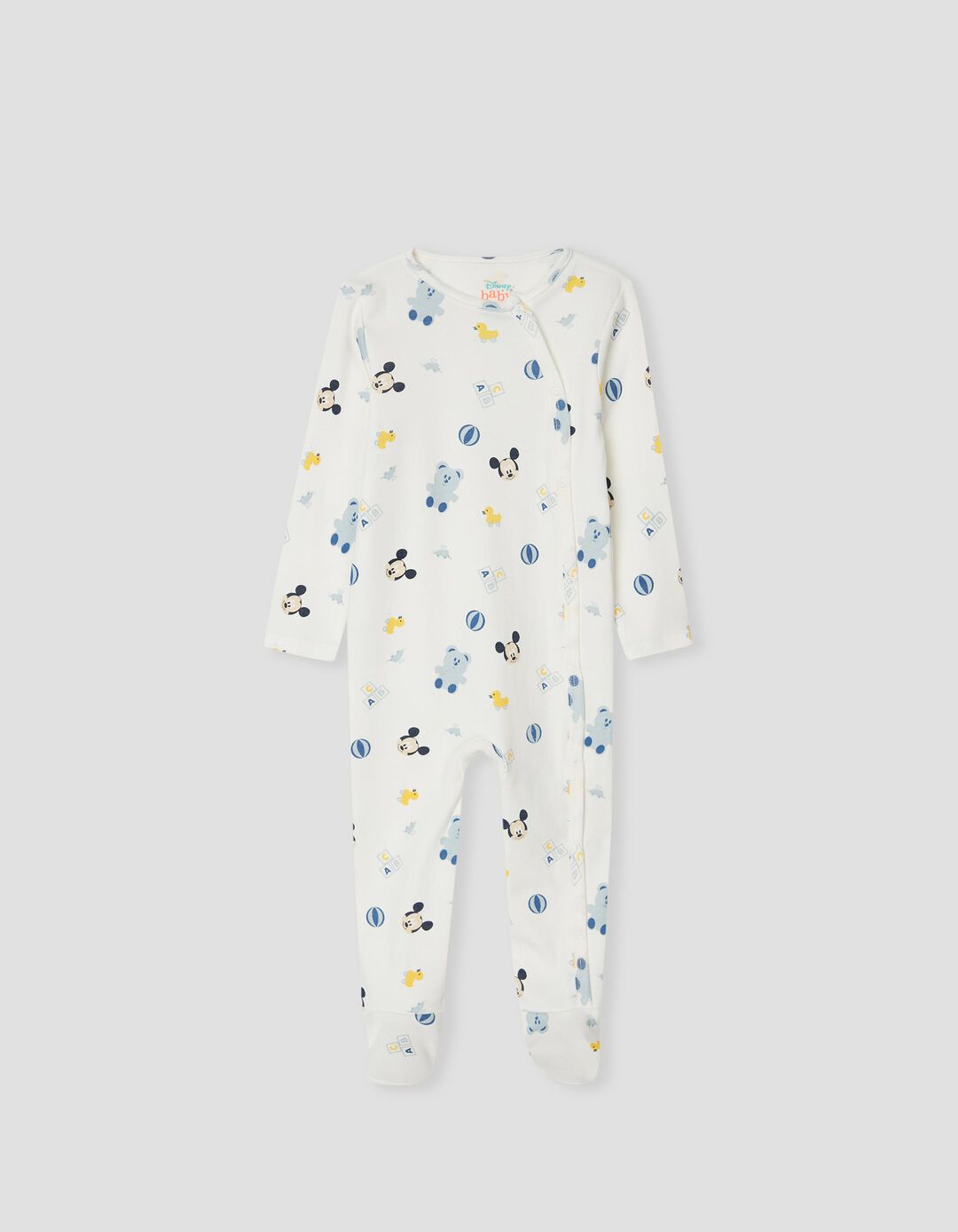 Mickey Mouse Sleepsuit, Baby Boys, White