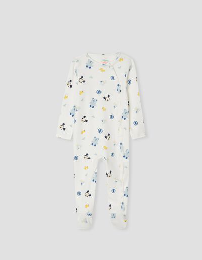 Mickey Mouse Sleepsuit, Baby Boys, White
