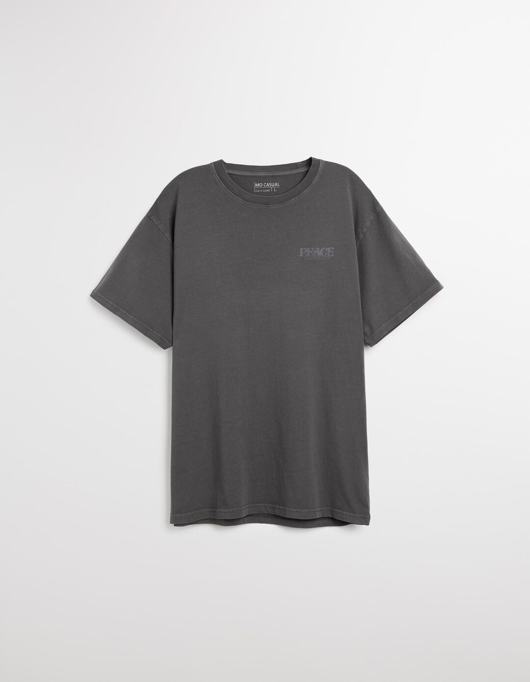 T-shirt 'Peace Language', Adulto, Cinzento Escuro