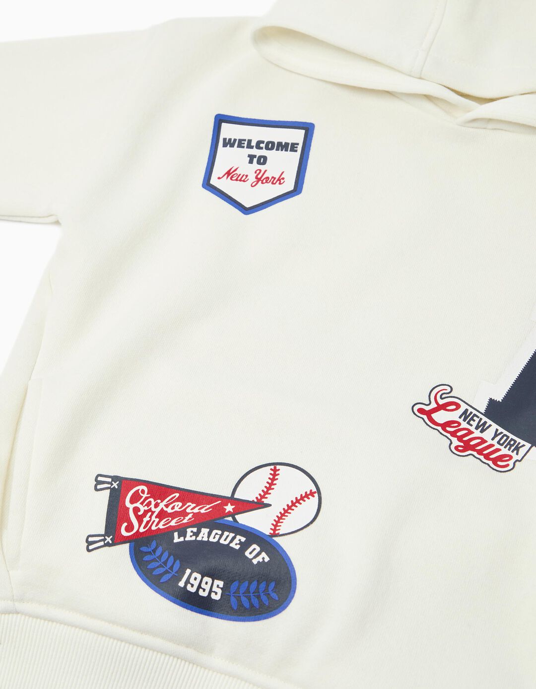 Sweatshirt com Capuz, Menino, Branco