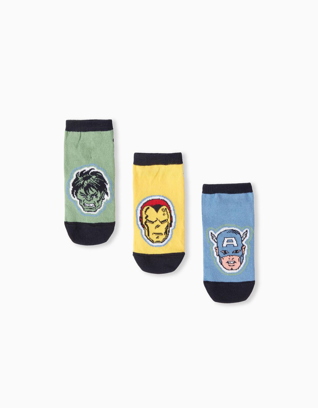 3 Pairs of 'Marvel' Ankle Socks Pack, Boys, Multicolour