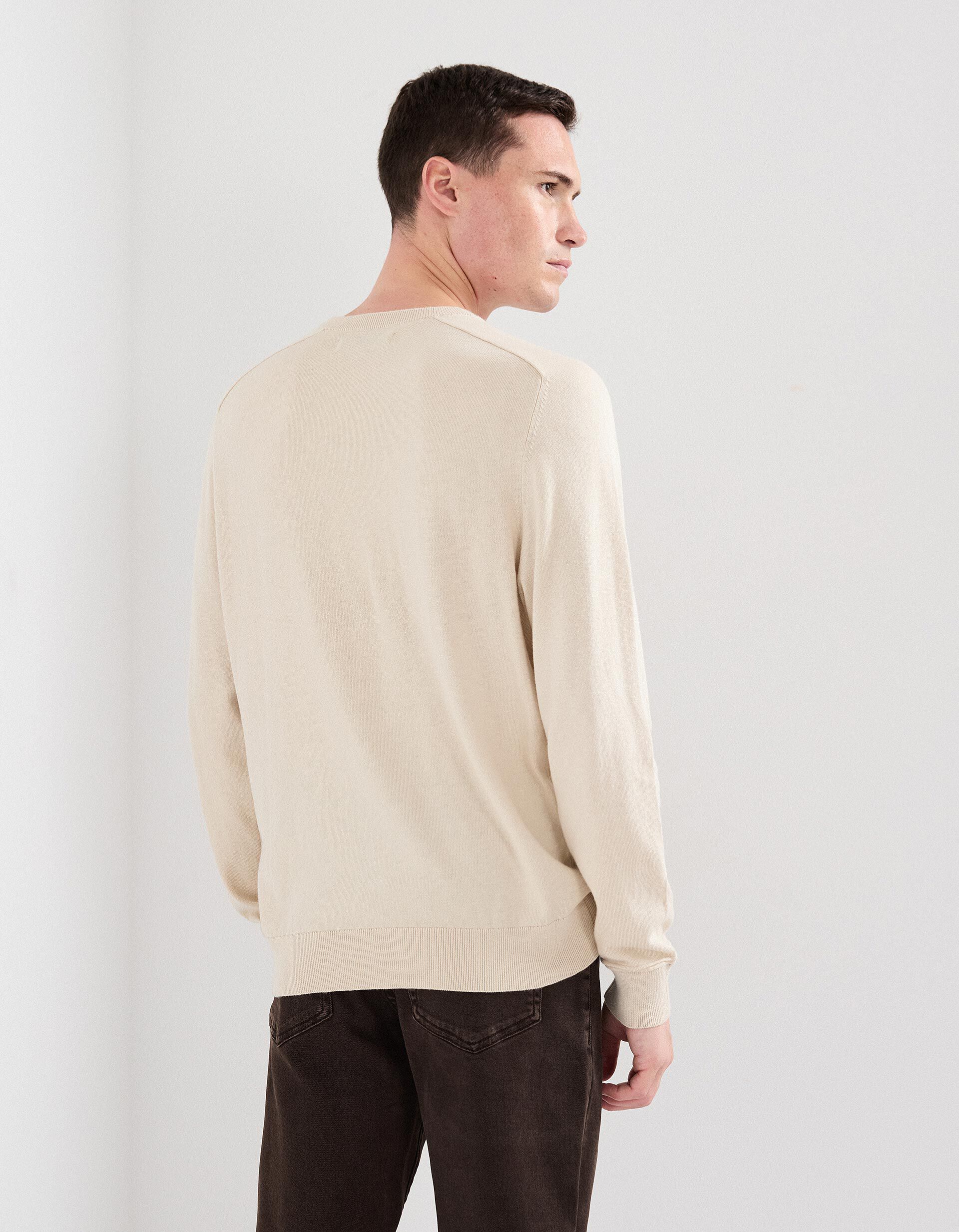 Comprar Online Camisola com Caxemira, Homem, Bege Claro