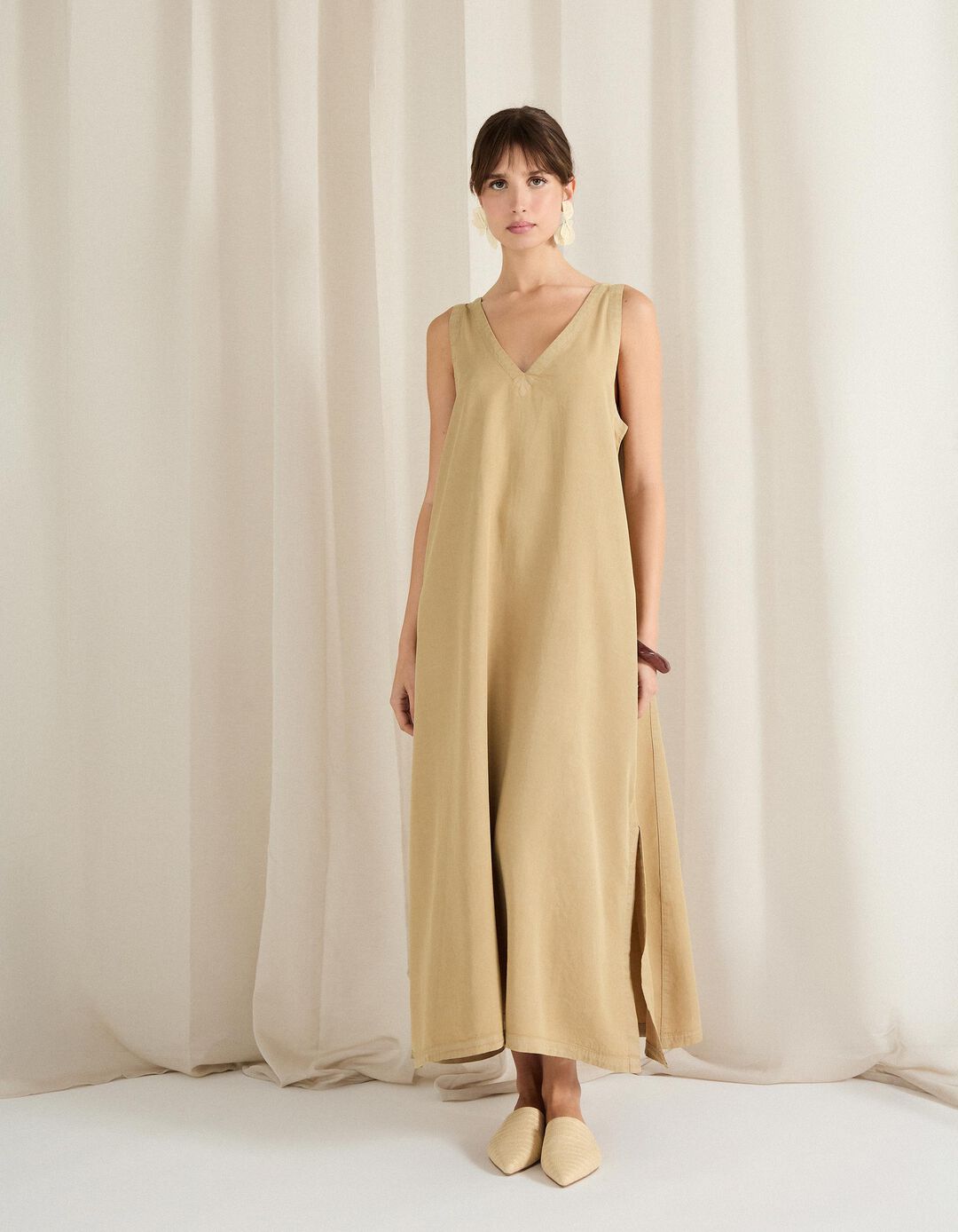 Vestido Liocel, Mulher, Bege Claro