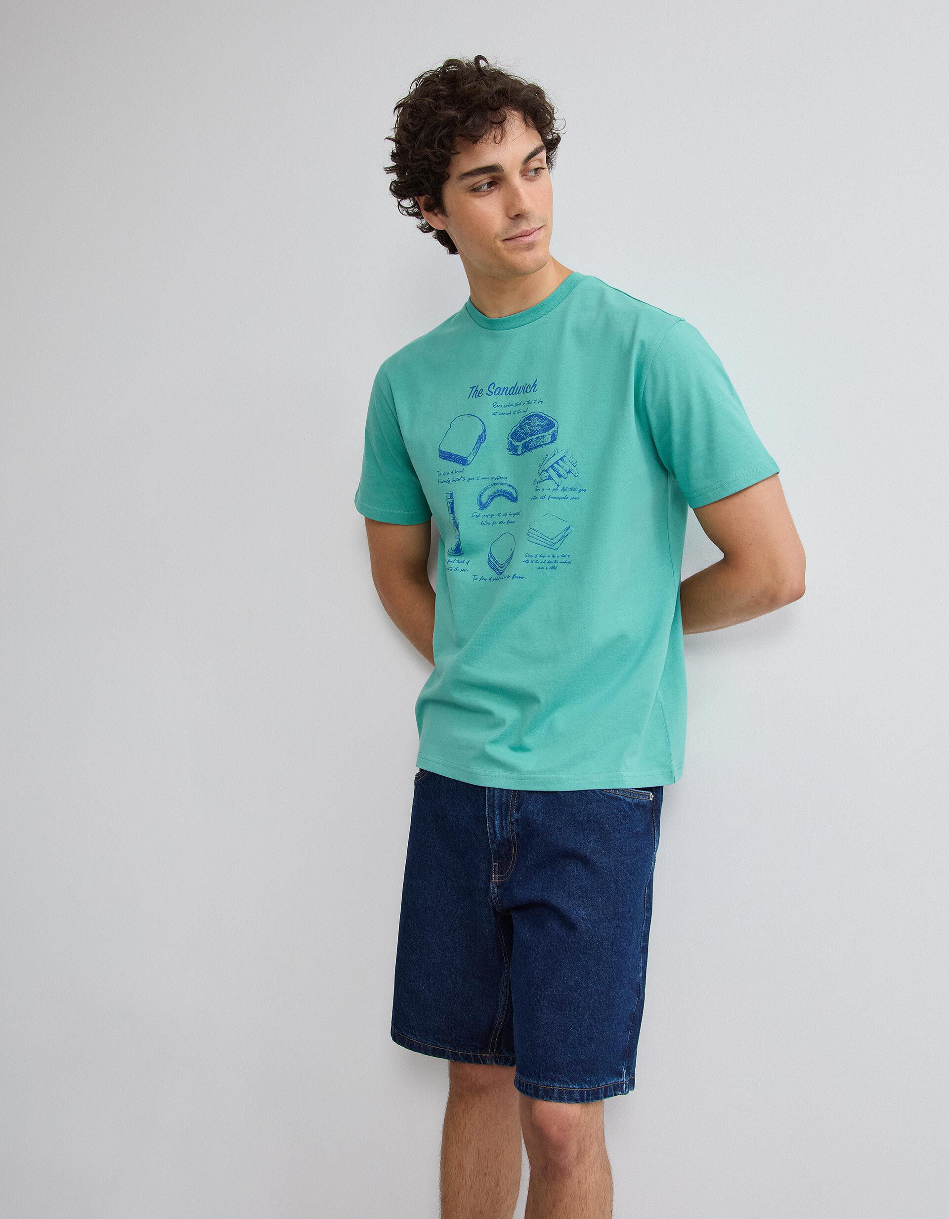 Comprar Online T-shirt Jersey, Homem, Verde Claro