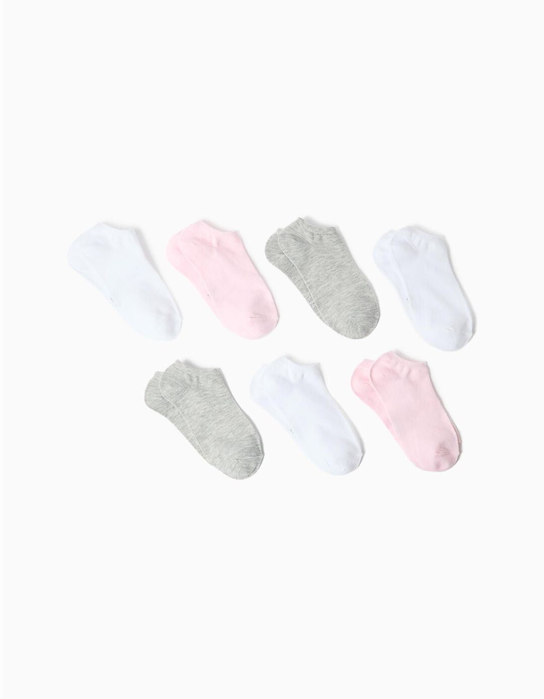Pack 7 Pares de Meias Tornozelo, Menina, Multicor