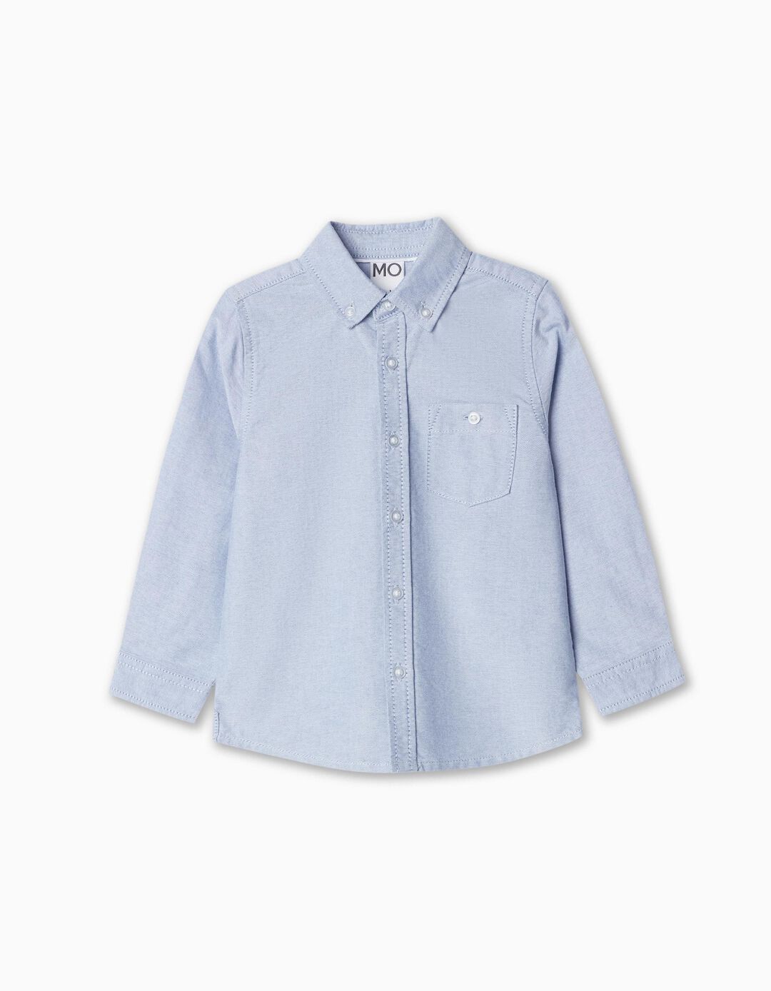 Oxford Long Sleeve Shirt, Baby Boy, Light Blue