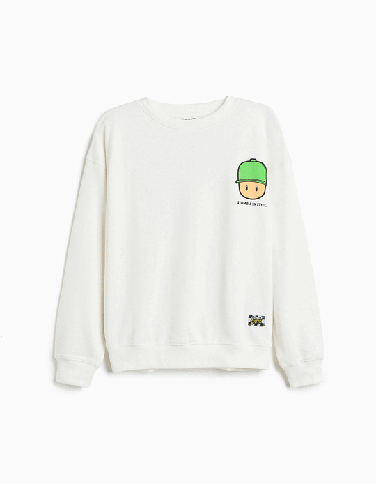 Comprar Online Sweatshirt De Felpa 'Stumble Guys', Menino, Branco