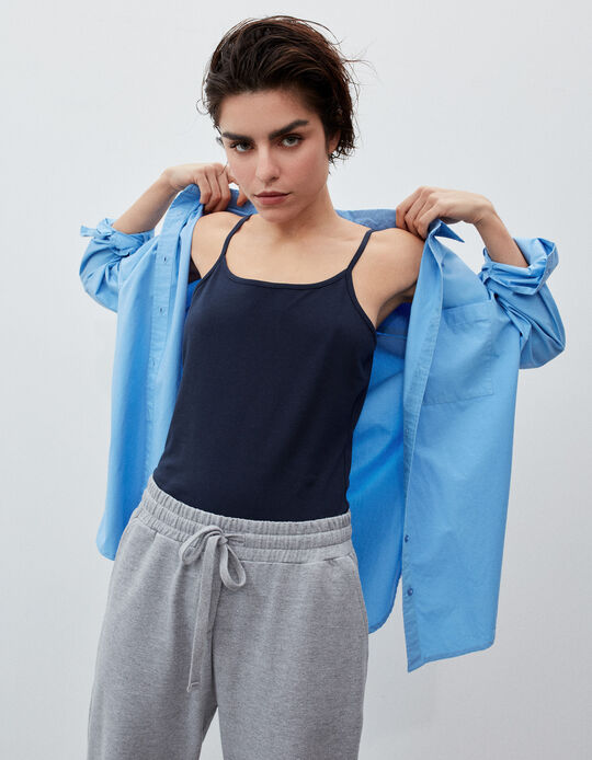 Comprar Online Basic Dark Blue Top, Mo Essentials