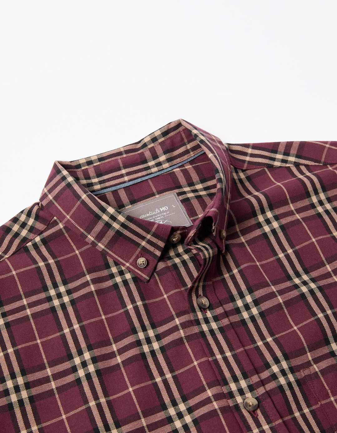Camisa de Xadrez, Homem, Vermelho Escuro