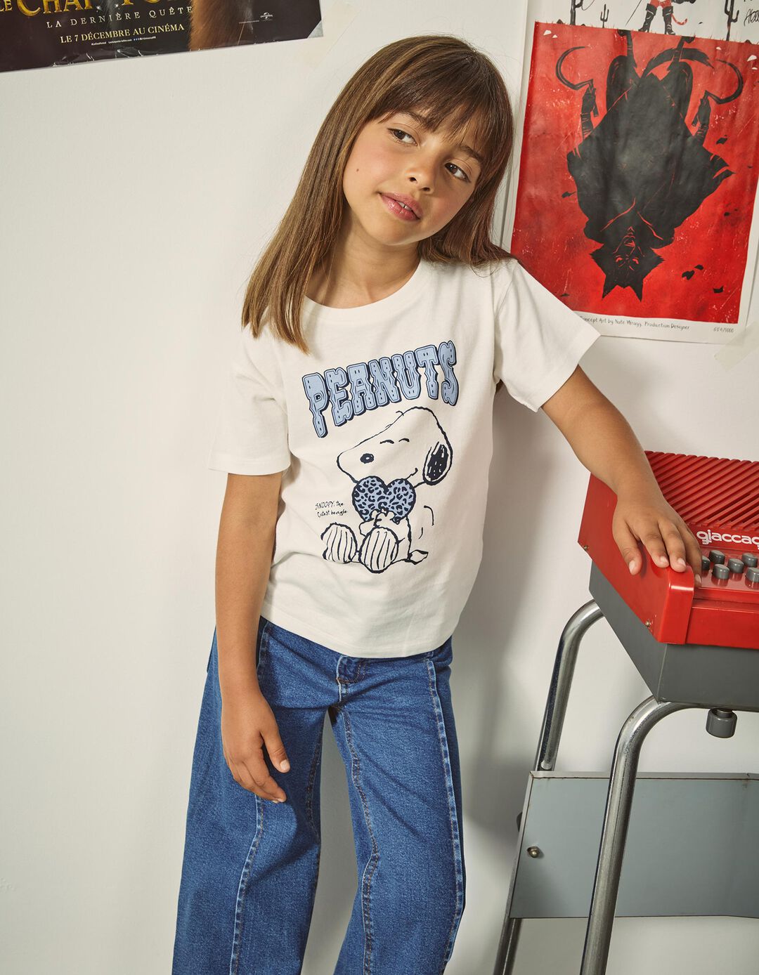 T-shirt 'Snoopy', Menina, Branco
