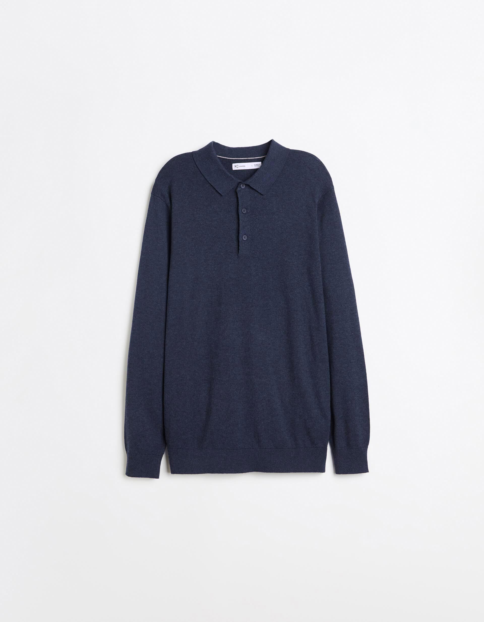 Comprar Online Polo De Malha Com Caxemira, Homem, Azul Escuro