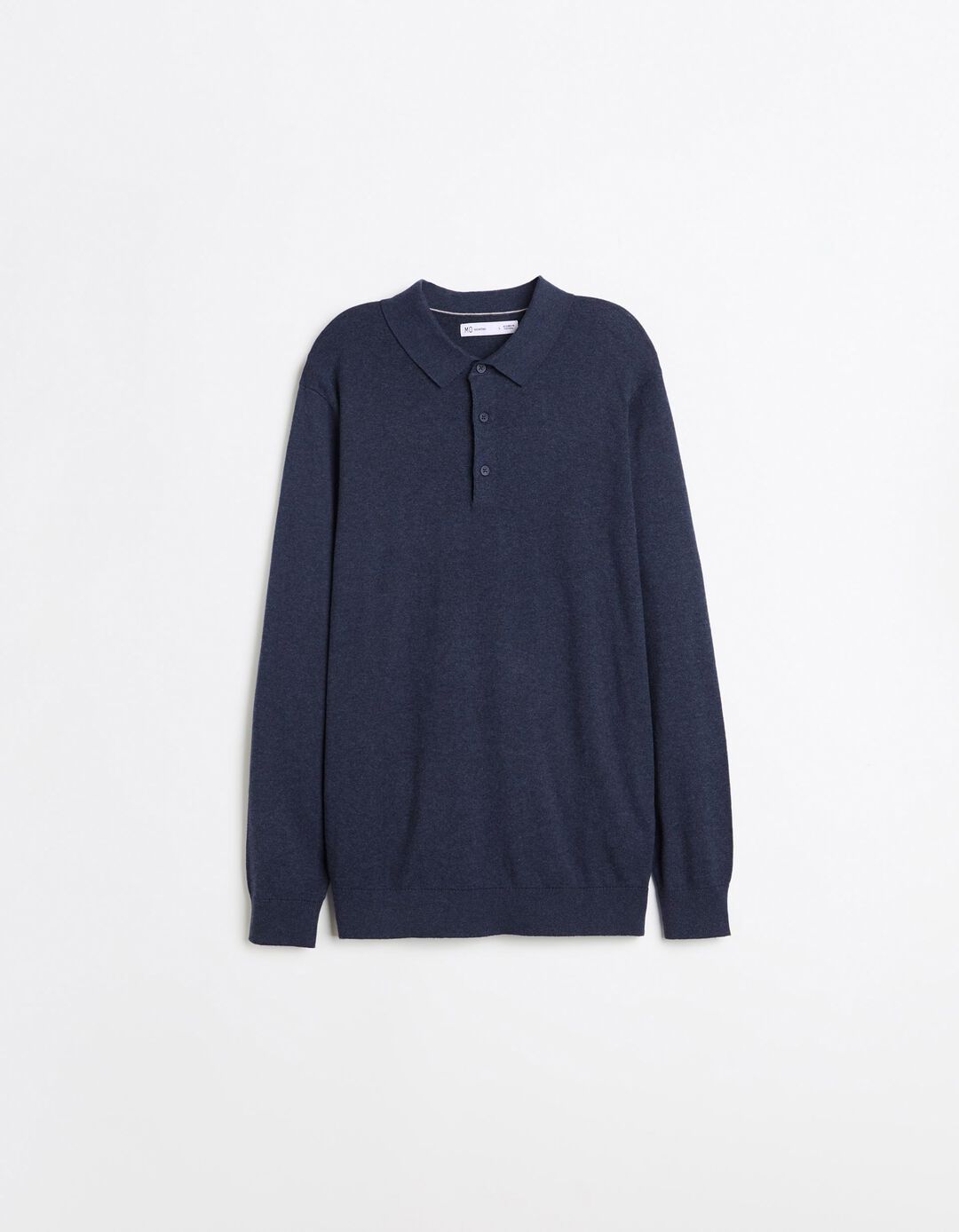 Polo De Malha Com Caxemira, Homem, Azul Escuro