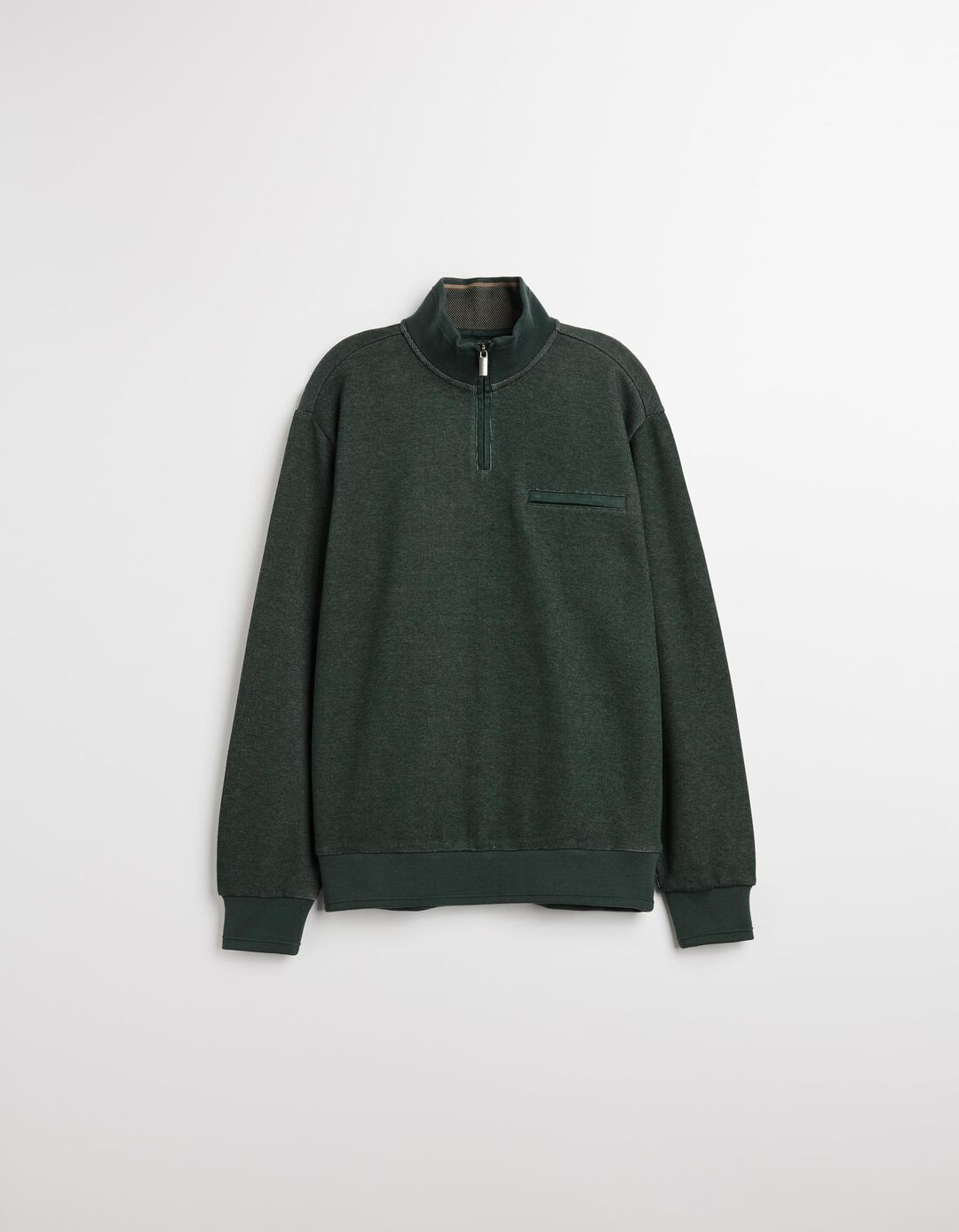 Sweatshirt com Fecho, Homem, Verde